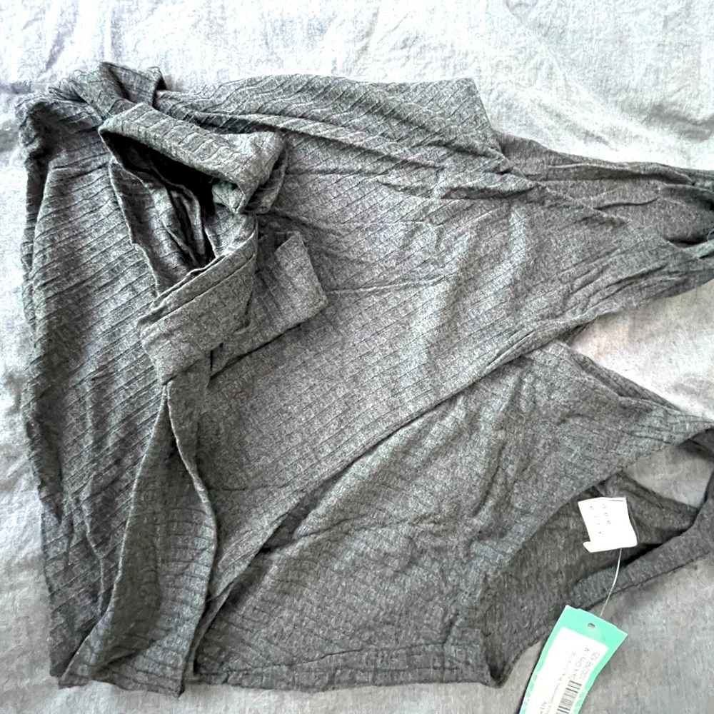 Grey Cross Crop Top